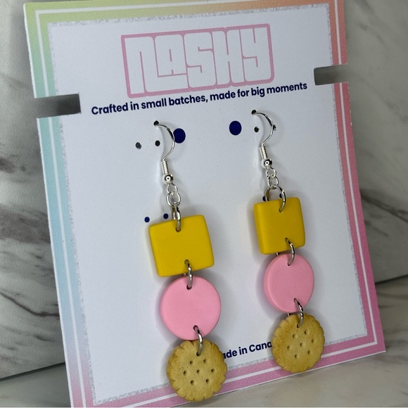 Lunchable Inspired Dangly - Handmade Earrings - Picture 7 of 10